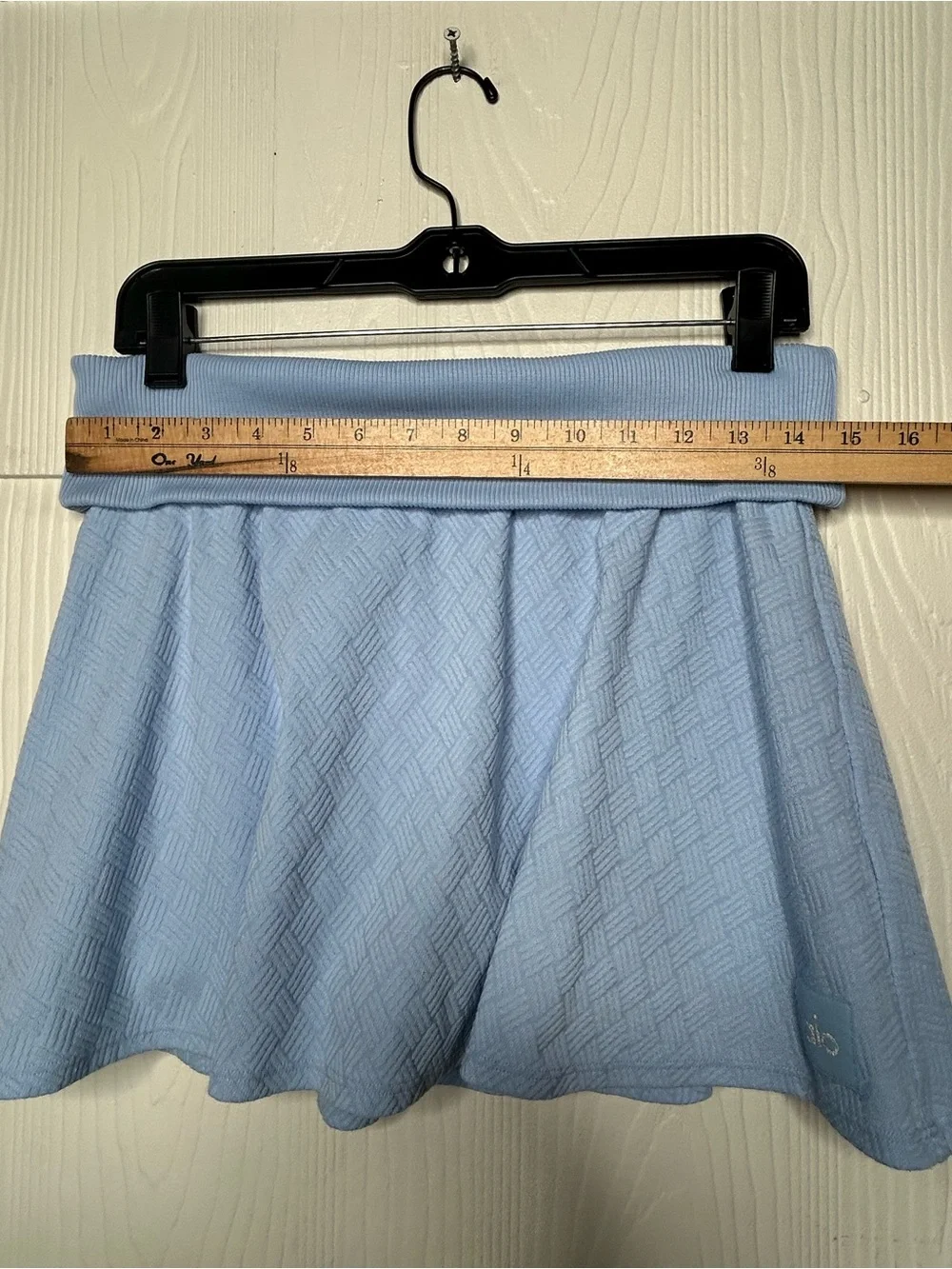 ALO Yoga Pale Blue Textured Circle Skirt